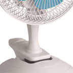 Brentwood Kool Zone F-621W 6 Inch 2-Speed Clip-On and Desk Fan - White