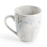 Elama Fine Marble 16-Piece Porcelain Dinnerware Set, Blue and Gray, Service for 4