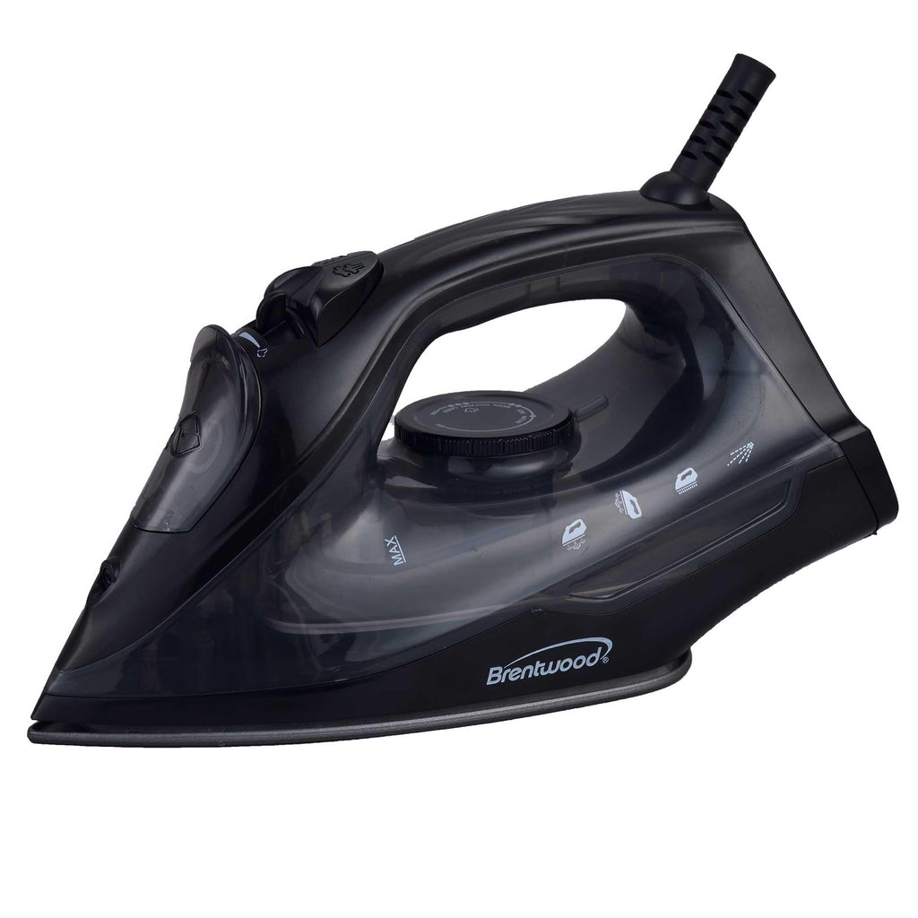 Brentwood MPI-51BK black 1200-watt non-stick steam iron