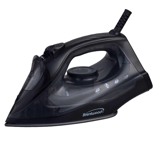 Brentwood MPI-51BK black 1200-watt non-stick steam iron