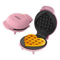 Brentwood TS-2144PK pink heart-shaped 4-inch non-stick mini waffle maker