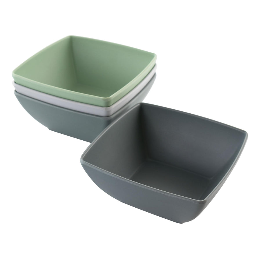 Gibson Home Grayson 4-Piece 6-Inch Melamine Bowl Set, Assorted Colors