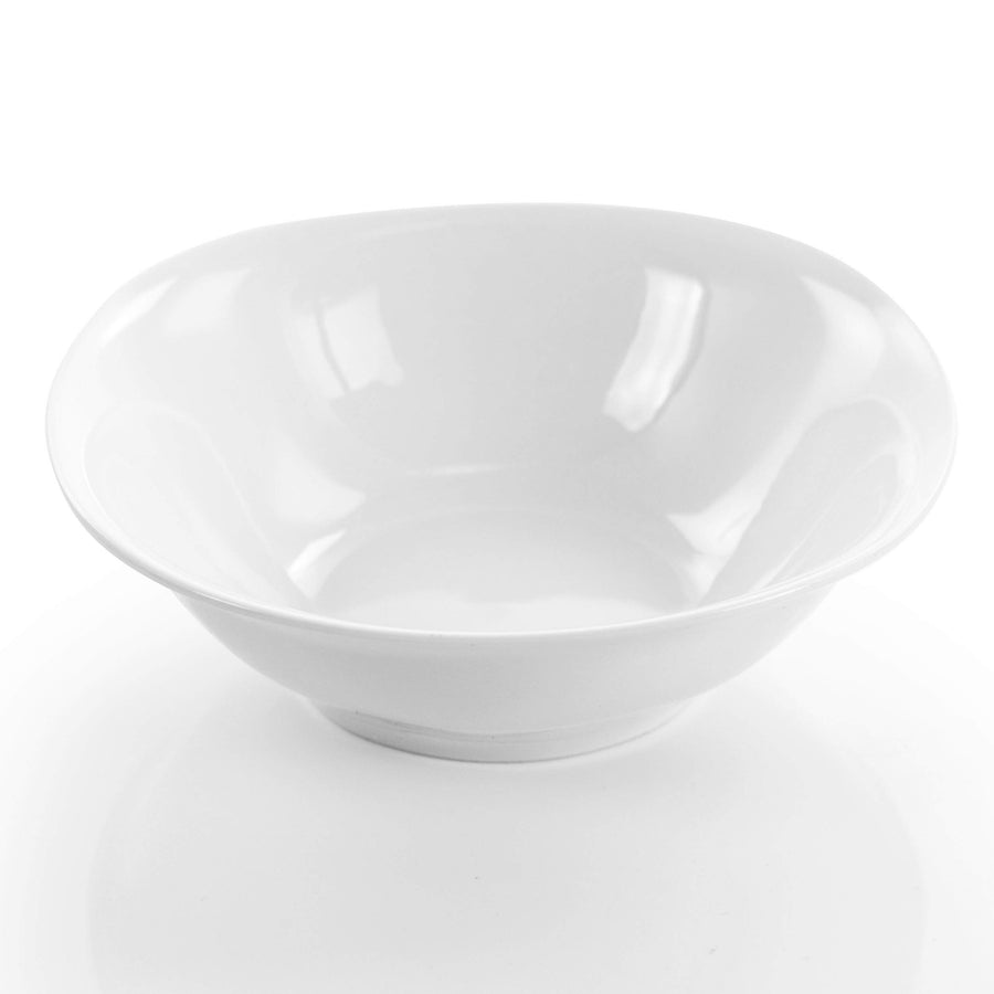 Elama Bishop 16 Piece White Porcelain Dinnerware Set