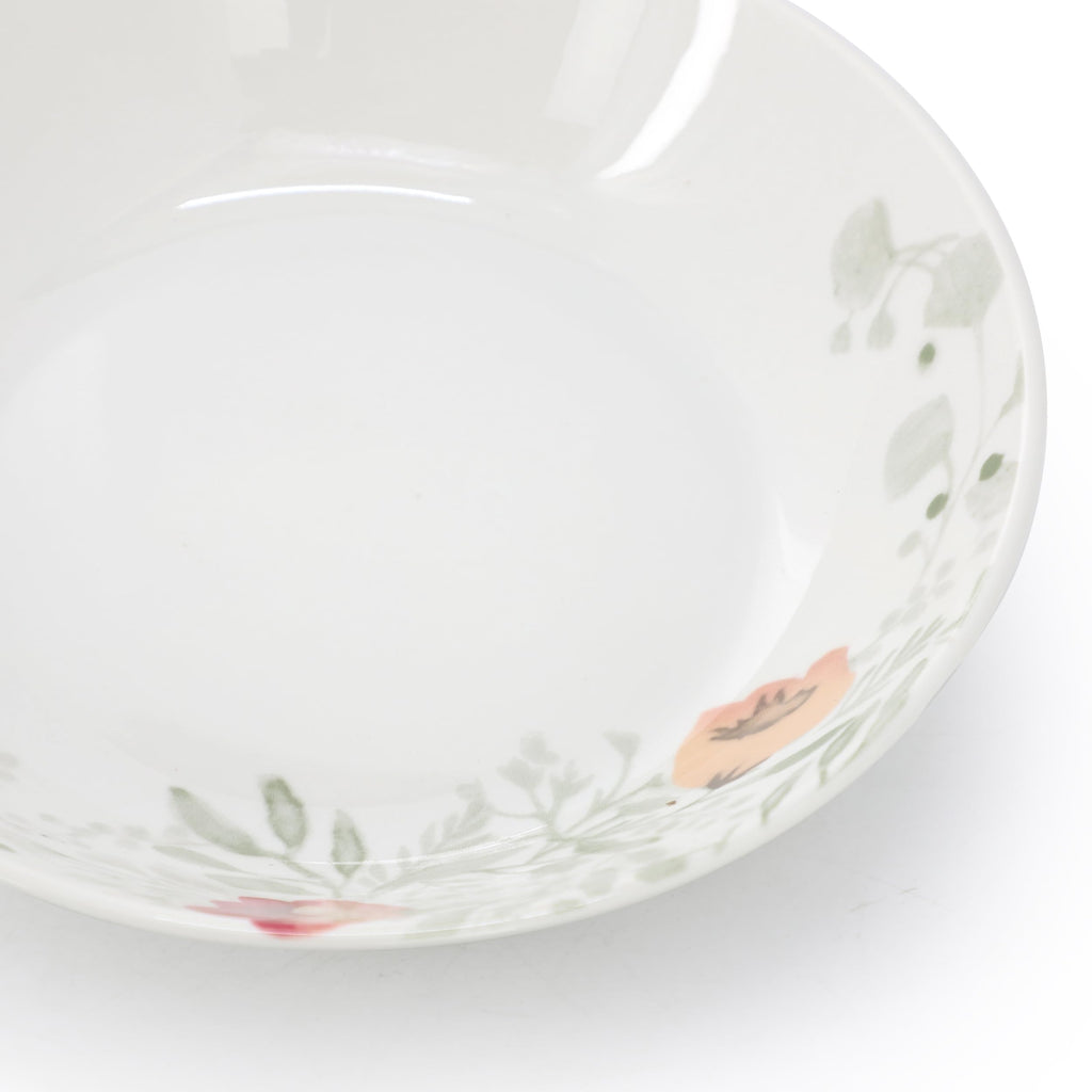 Elama Poppy 18-Piece Porcelain Dinnerware Set – Cherry Blossom Floral Service for 6