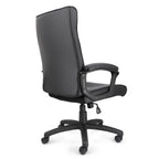 Adjustable Height Rolling Office & Gaming Chair – Ergonomic Mid-Back, 360° Swivel, Padded Armrests, Black Executive Desk Chair