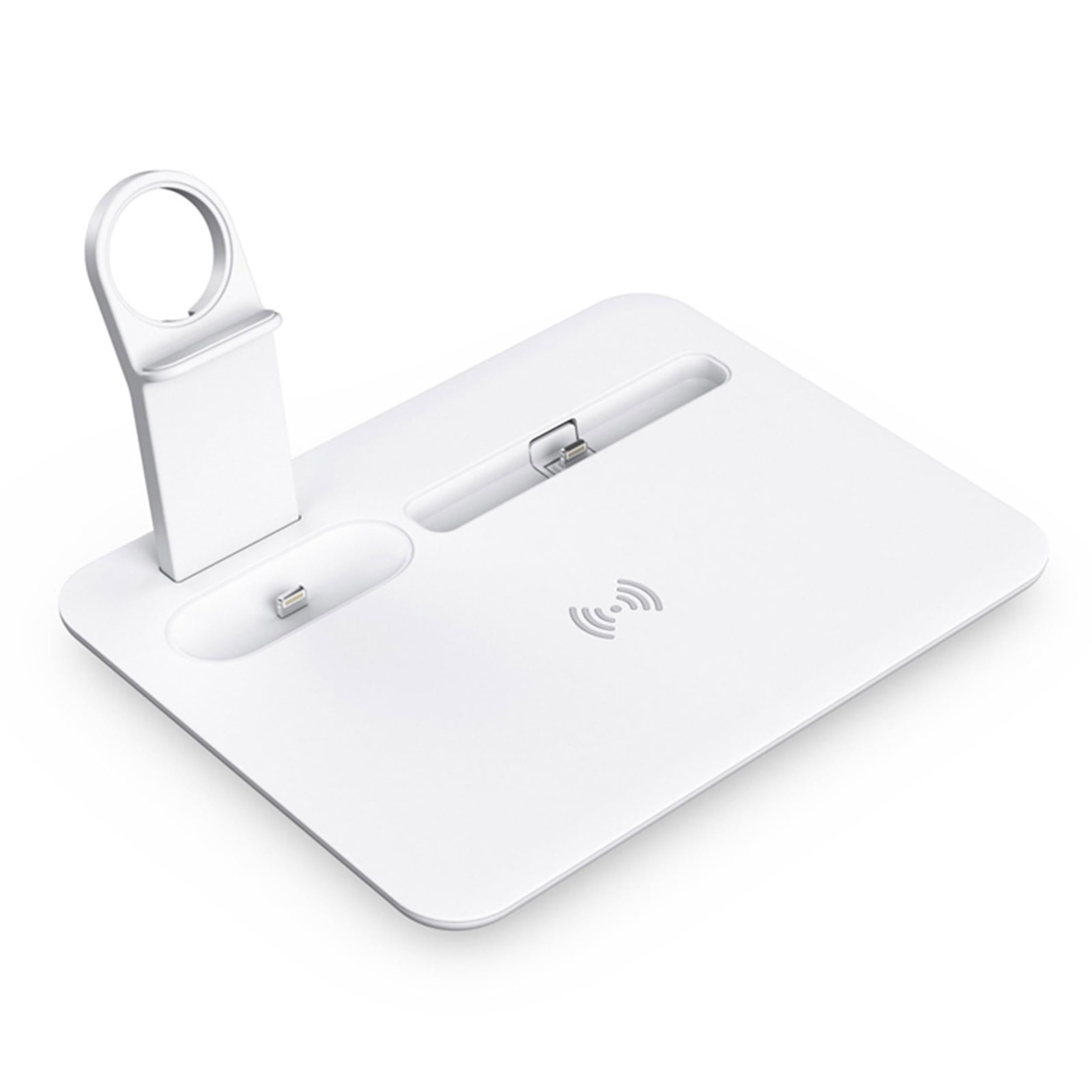 Trexonic 4-in-1 Fast Charge Wireless Charging Station – Qi Dock for iPhone, Apple Watch, AirPods & Apple Pencil with Dual USB + USB-C Ports