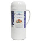 Brentwood 1.0L Wide-Mouth Glass Vacuum Insulated Food Thermos – Keeps Food Hot or Cold, Lid Doubles as a Bowl