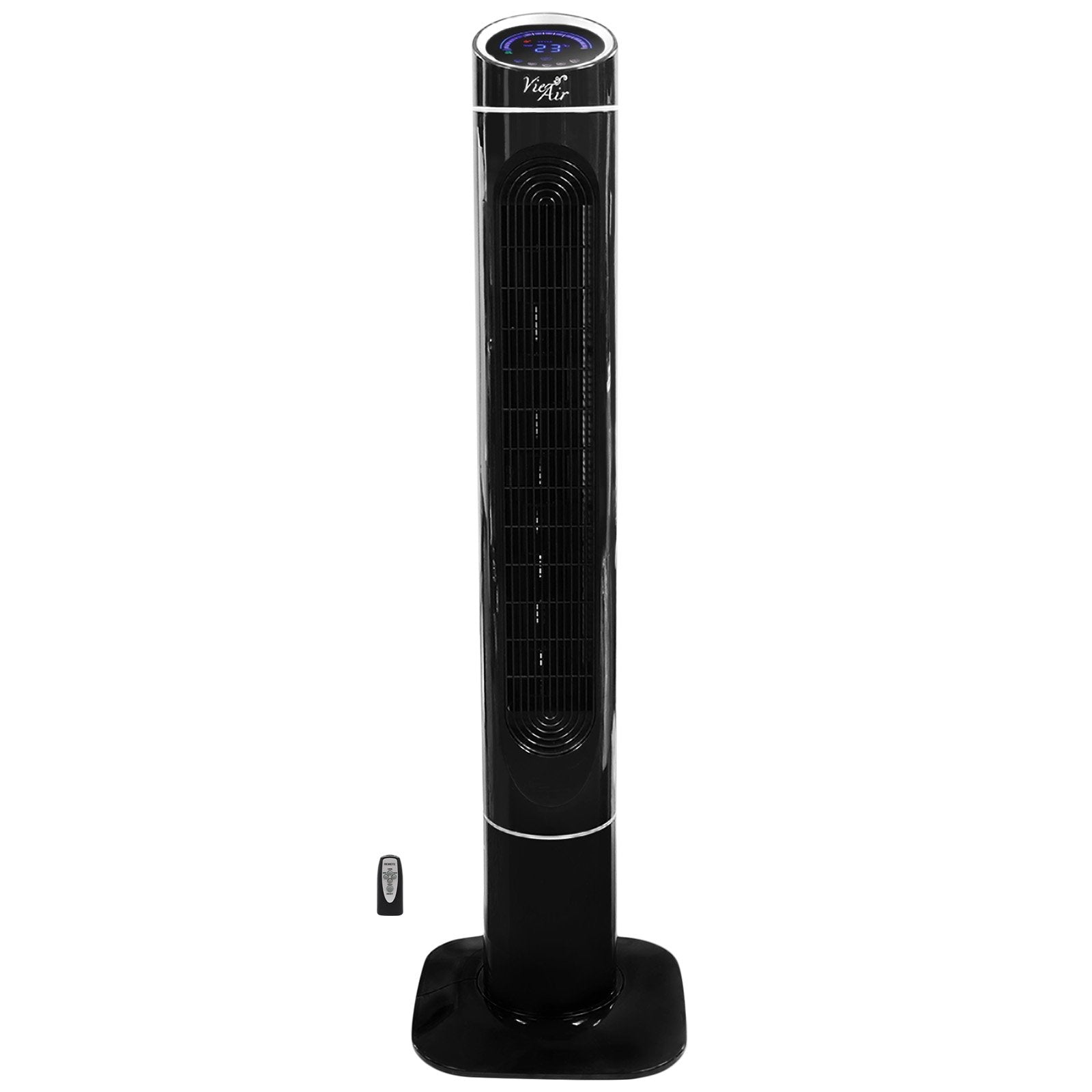 Vie Air 50-Inch Luxury Digital 3-Speed High-Velocity Tower Fan with Remote – Oscillating, Ionizer, Touchscreen, Bedroom & Living Room