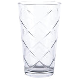 Gibson Home Lattice Glassware Set, 16-Piece with 16 Oz Tumblers and 13.5 Oz Double Old Fashioned Glasses, Clear