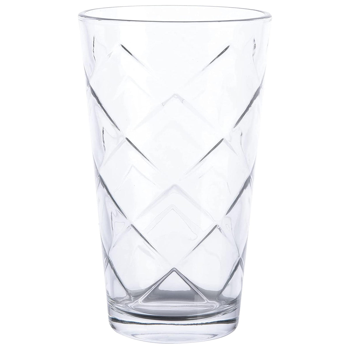 Gibson Home Lattice Glassware Set, 16-Piece with 16 Oz Tumblers and 13.5 Oz Double Old Fashioned Glasses, Clear