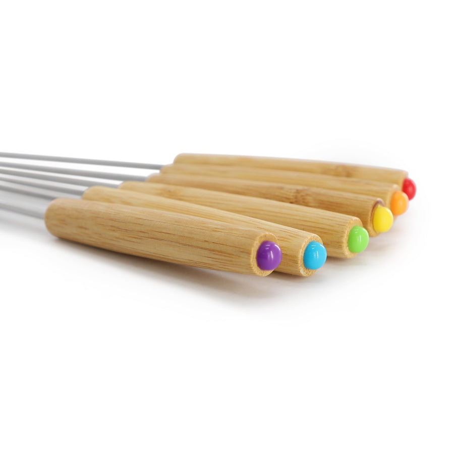 MegaChef Enameled Cast Iron Fondue Pot Set with 6 Forks, Green