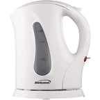 Brentwood KT-1610 BPA-Free 1.0-Liter Cordless Electric Tea Kettle – 900W Fast-Boil with Auto Shut-Off, Boil-Dry Protection & Removable Mesh Filter (White)