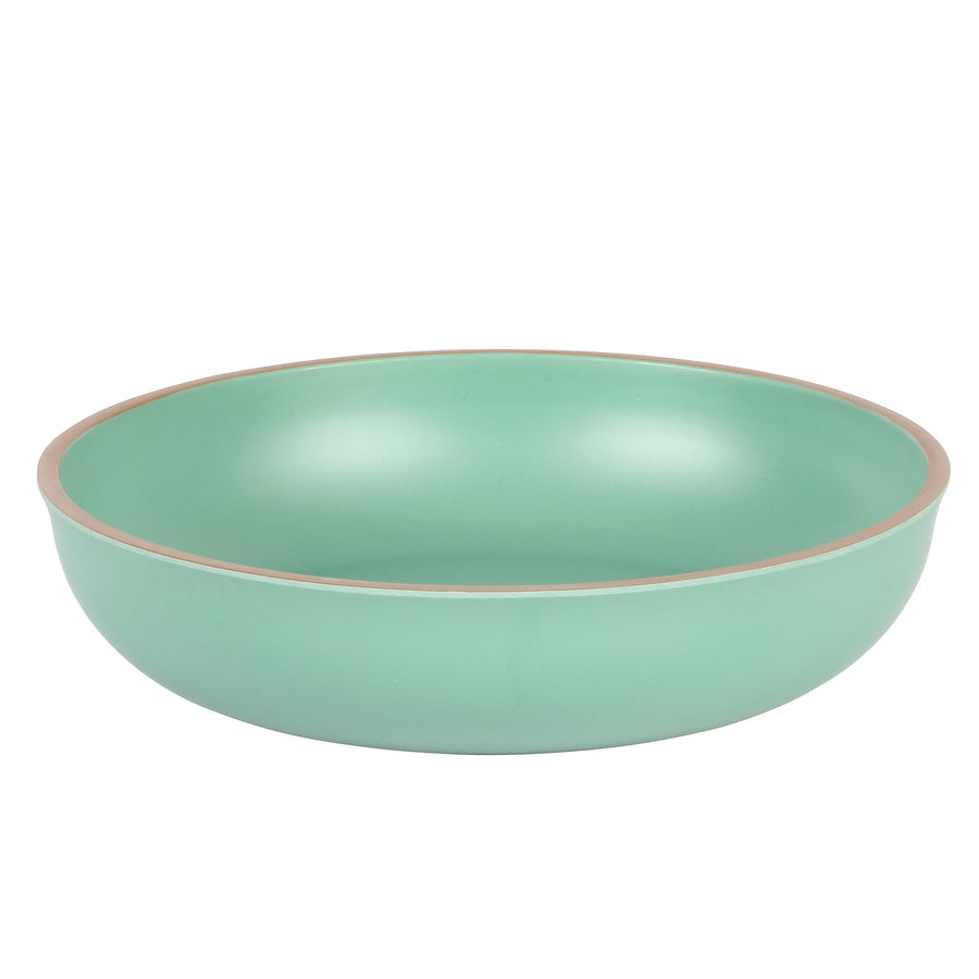 Gibson Home Rockabye 4-Piece Melamine Coupe Dinner Bowl Set, 8.5-Inch, Matte Green