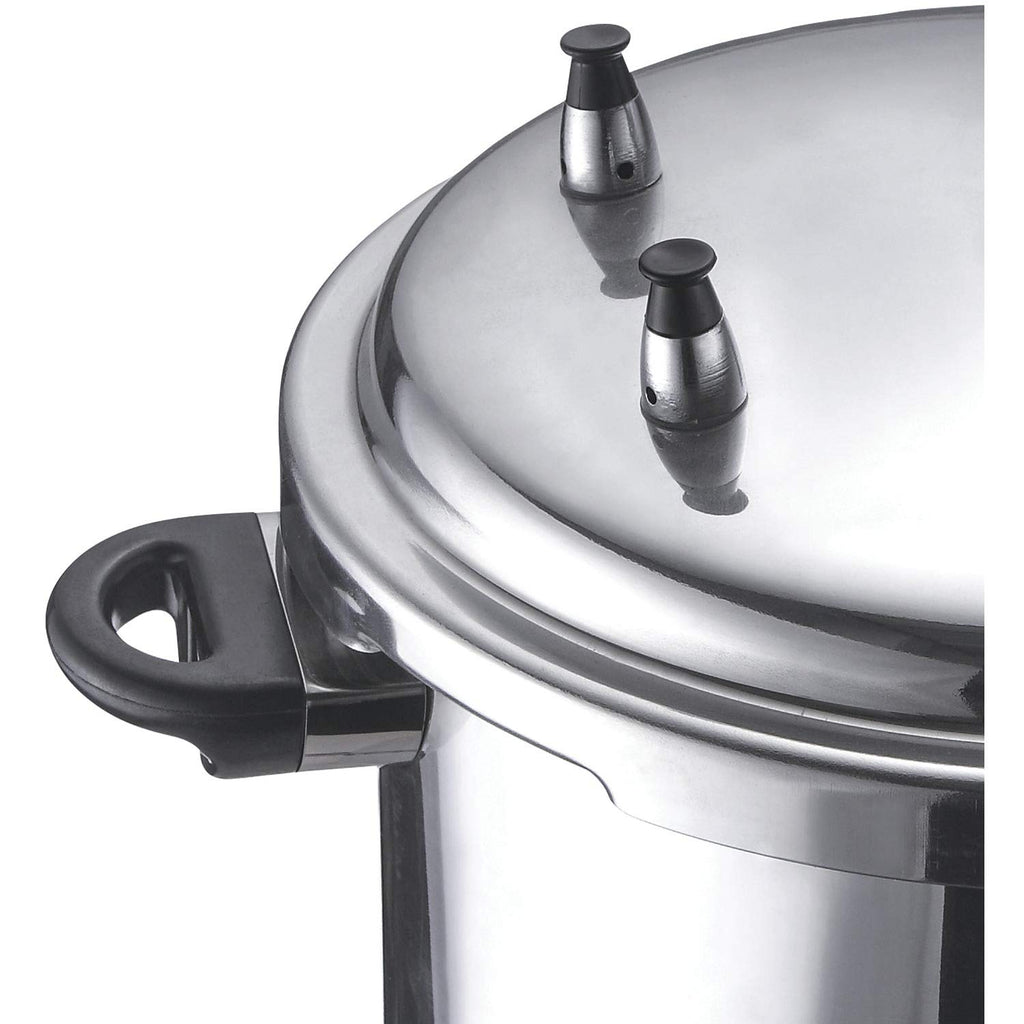 Brentwood BPC-110 7.5-Quart Aluminum Stovetop Pressure Cooker - Silver, 3 Safety Valves, Dishwasher Safe