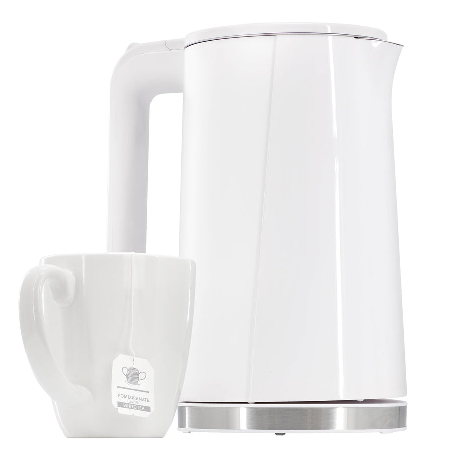 MegaChef 1.7 Liter Double Wall Insulated Stainless Steel Electric Kettle and Water Boiler