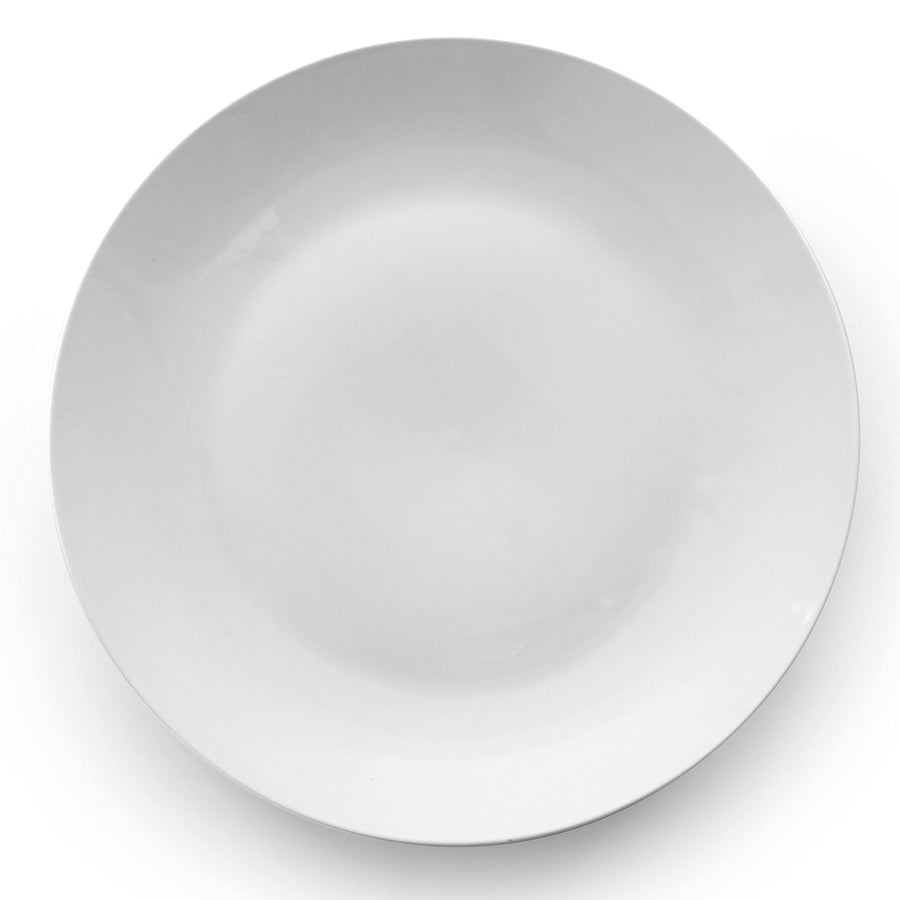 Elama Luna 18-Piece Glossy White Porcelain Dinnerware Set, Service for 6