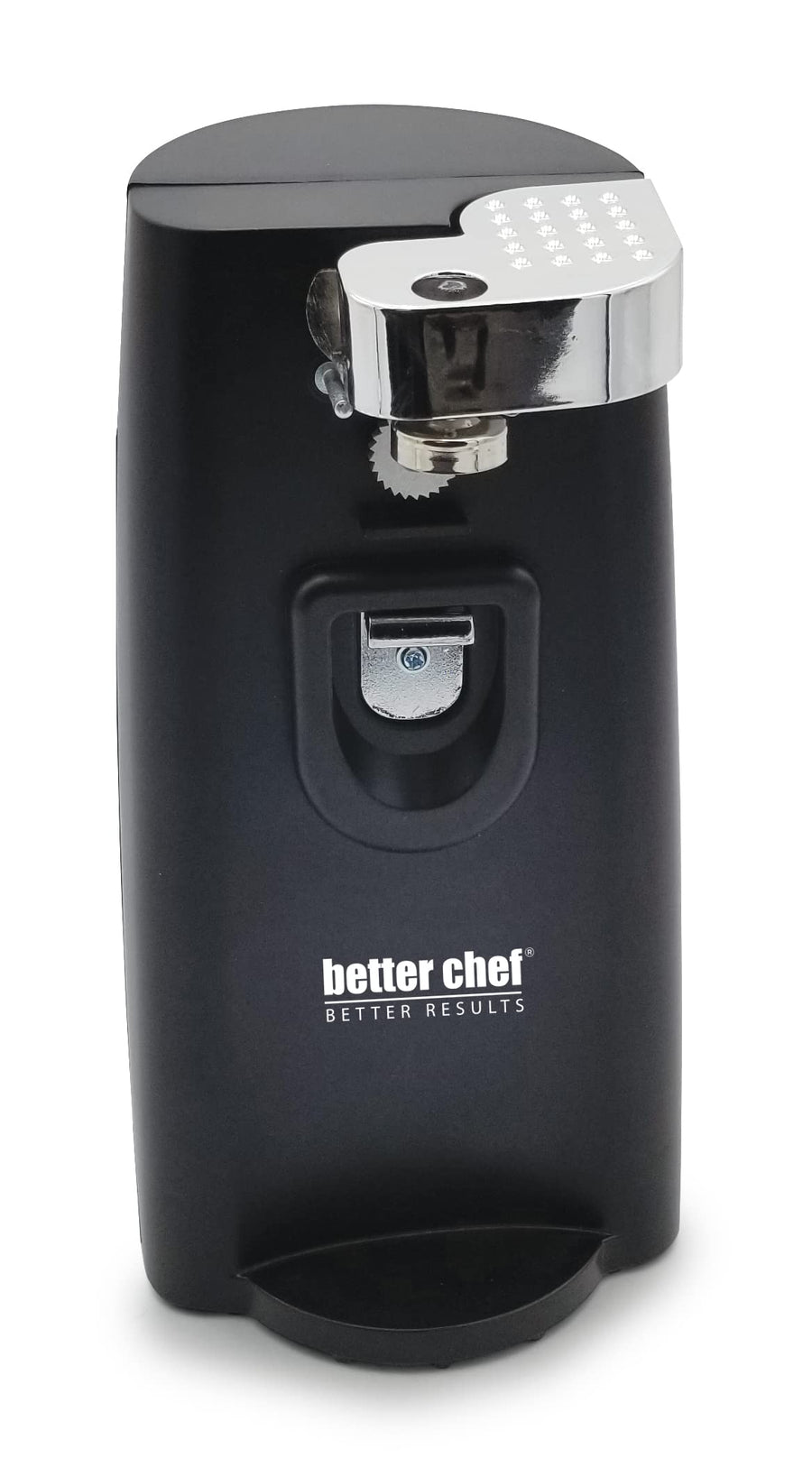 Better Chef 3-in-1 Electric Tall Can Opener with Knife Sharpener and Bottle Opener, Black