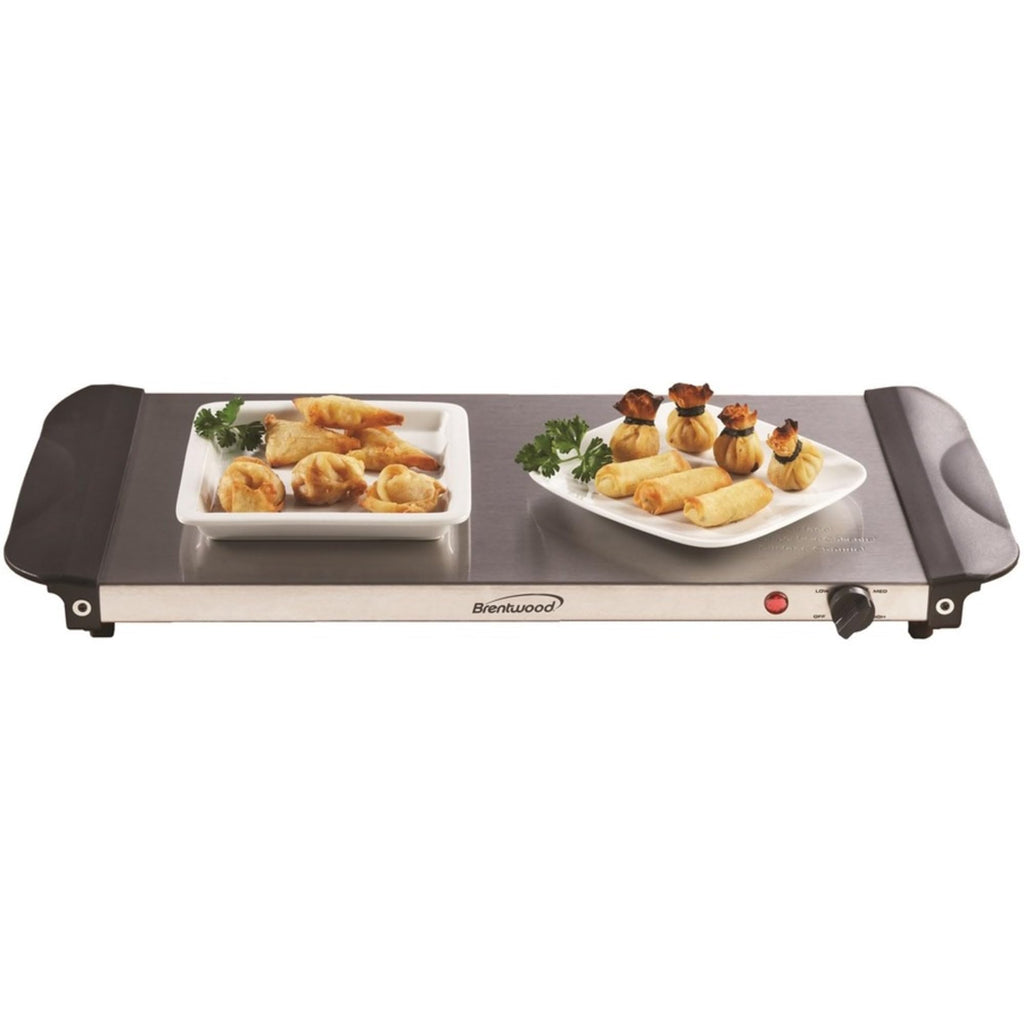 Brentwood BF-315 4.5-Quart Triple Buffet Server and Warming Tray, Stainless Steel