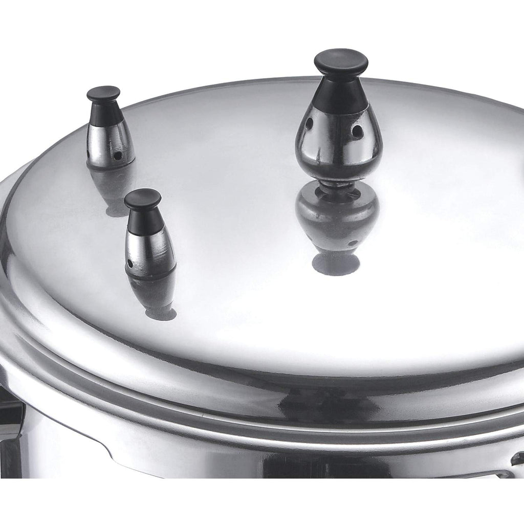 Brentwood BPC-110 7.5-Quart Aluminum Stovetop Pressure Cooker - Silver, 3 Safety Valves, Dishwasher Safe