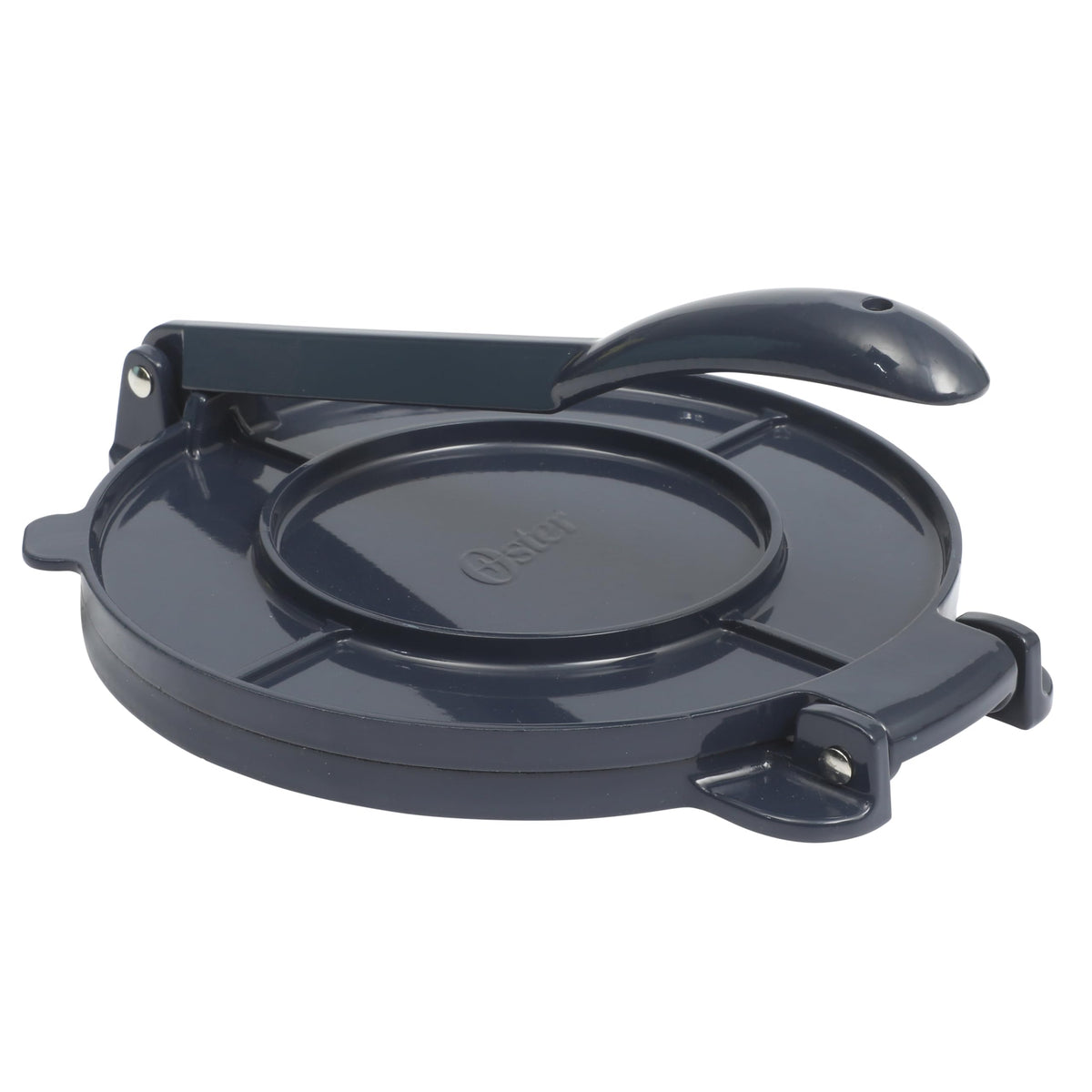 Oster Ravello Tortilla Press, 8 Inch Cast Aluminum with Riveted Lever Handle, Blue
