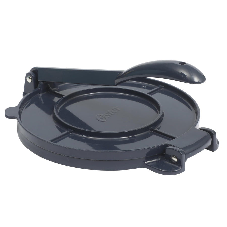 Oster Ravello Tortilla Press, 8 Inch Cast Aluminum with Riveted Lever Handle, Blue