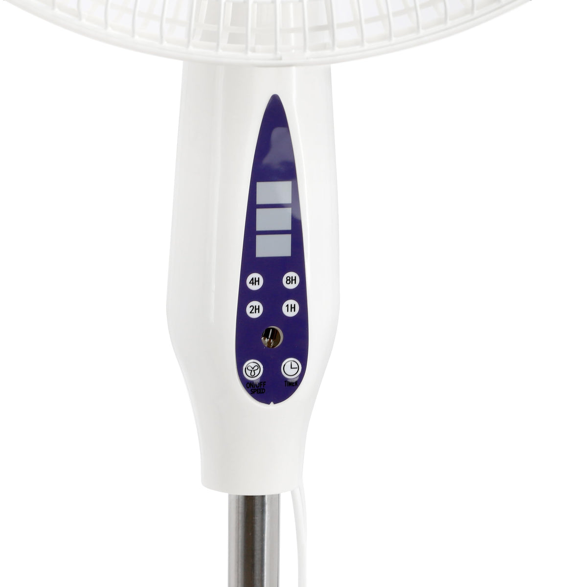 Vie Air 16 Inch Oscillating Pedestal Stand Fan with Remote & 7.5-Hour Timer, 3-Speed, Adjustable Height, White