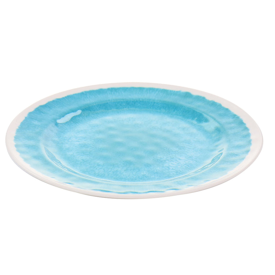 Elama Telly 12 Piece Teal Melamine Dinnerware Set, Service for 4