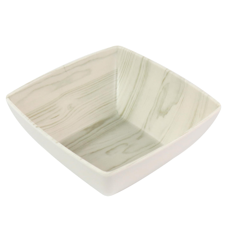 Gibson Home Woodgrain 12-Piece Melamine Dinnerware Set, Service for 4, White