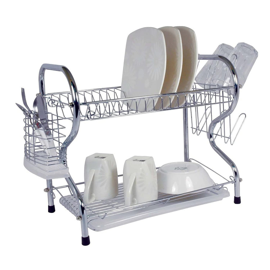 Better Chef DR-224 22-Inch Chrome-Plated R-Shaped Rust-Resistant 2-Tier Dish Rack