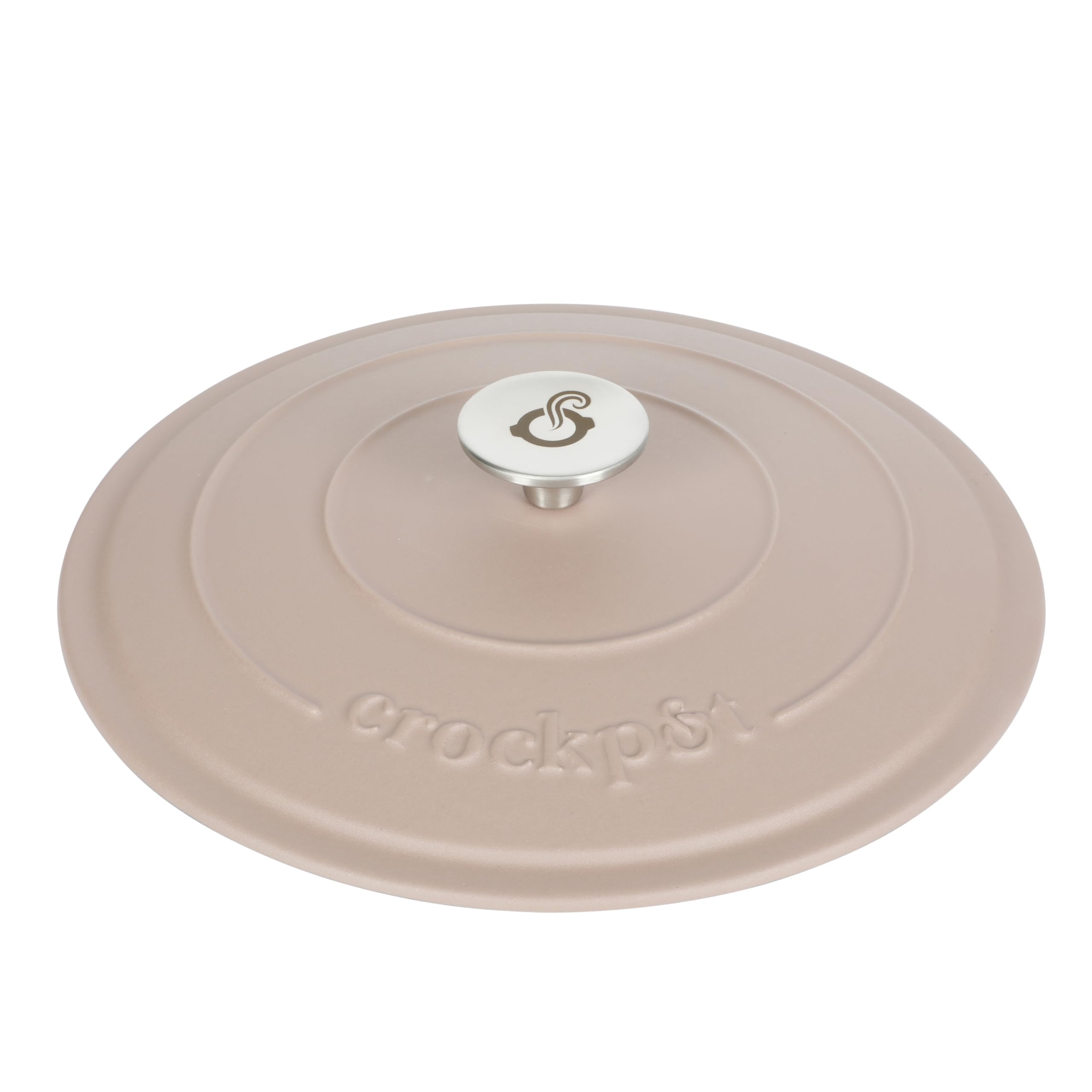 Crock-Pot Artisan 7-Quart European Round Enameled Cast Iron Dutch Oven – Matte Dusty Pink, Oven-Safe to 500°F