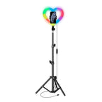 SuperSonic SC-2330RGB 10 Inch Heart Ring Light with RGB, Tripod and Phone Holder