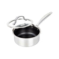 Brentwood B-SPH16L 3-ply stainless steel hybrid nonstick 1.5-quart induction saucepan with glass lid