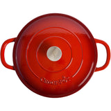 Crock-Pot Artisan 5-Quart Enameled Cast Iron Braiser with Lid – Scarlet Red Heavy-Duty Cookware