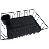 Better Chef 16-Inch 3-Piece Countertop Dish Drying Rack Set with Drain Tray & Mug Stand, PVC-Coated Steel