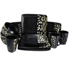 Elama Savannah 16-Piece Stoneware Dinnerware Set – Animal Print Service for 4