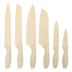 Gibson Home Bostonville 12-Piece Nonstick Stainless Steel Knife Set with Blade Guards – Linen