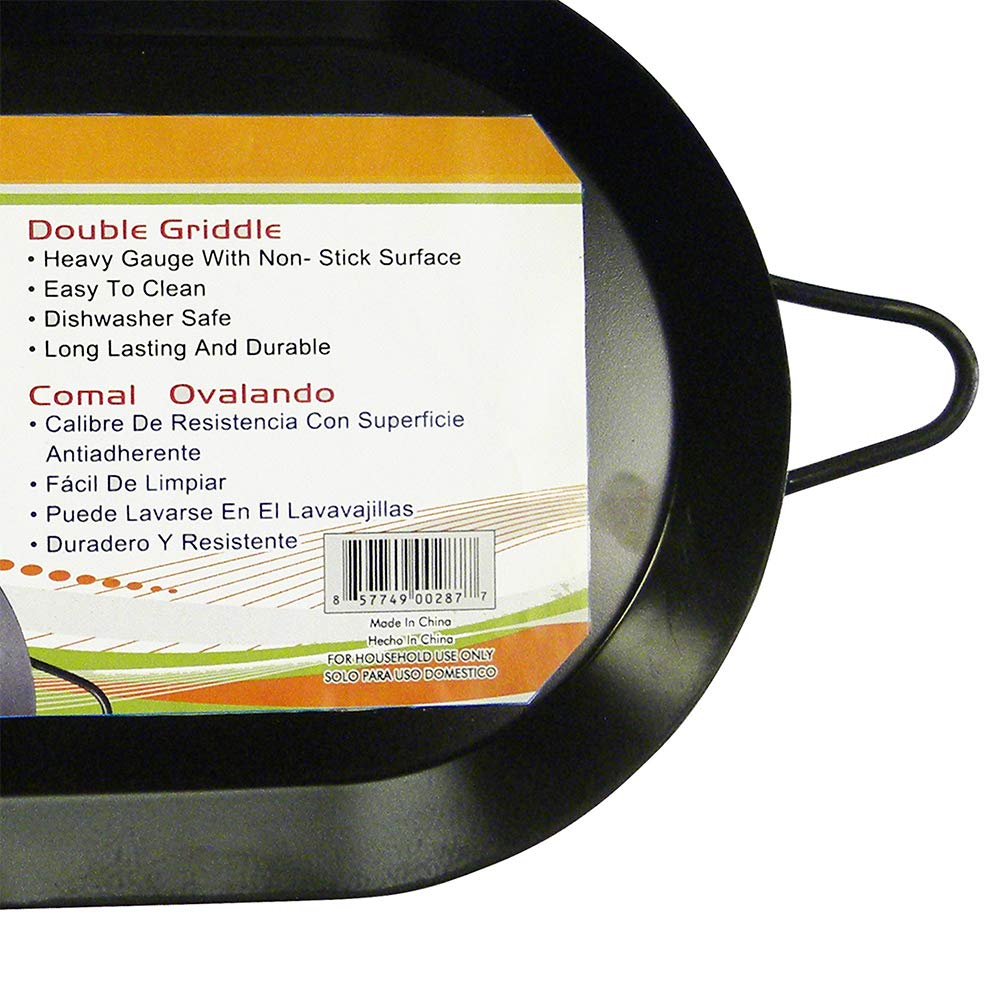 Brentwood BCM-2000 18-Inch Carbon Steel Non-Stick Double-Burner Comal Griddle