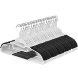 Elama non-slip plastic hanger White and Black