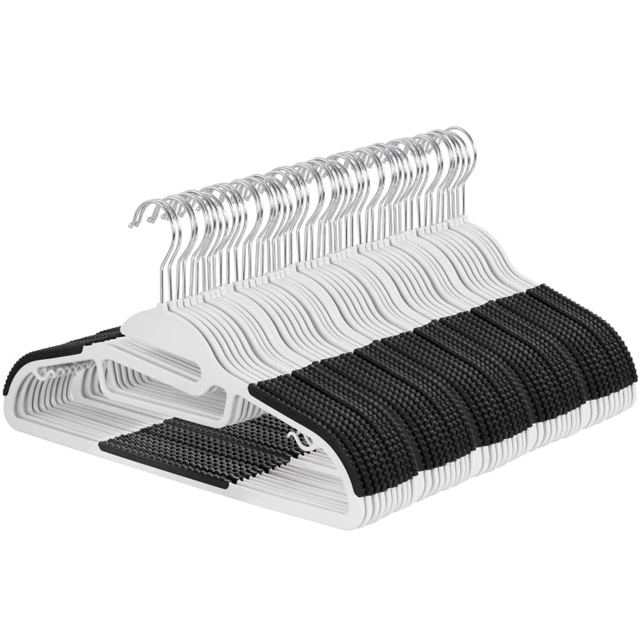 Elama non-slip plastic hanger White and Black