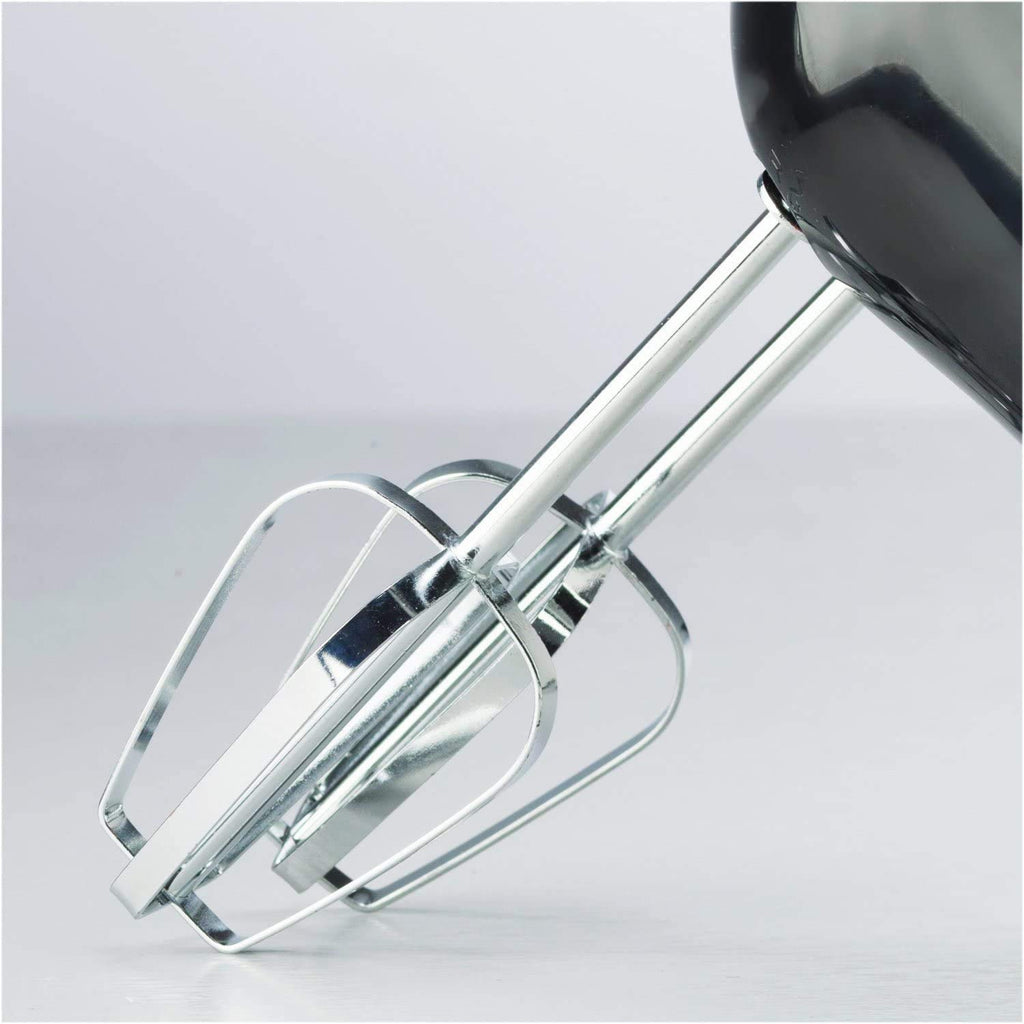 Brentwood HM-44 Lightweight 5-Speed Electric Hand Mixer in Black – Compact Kitchen Mixer with Stainless Beaters & Eject Button