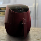 MegaChef 3.5-Quart Air Fryer & Multi-Cooker – 7 Pre-Programmed Digital Settings, 1350W Hot-Air Circulation, Fry / Roast / Bake (Burgundy)