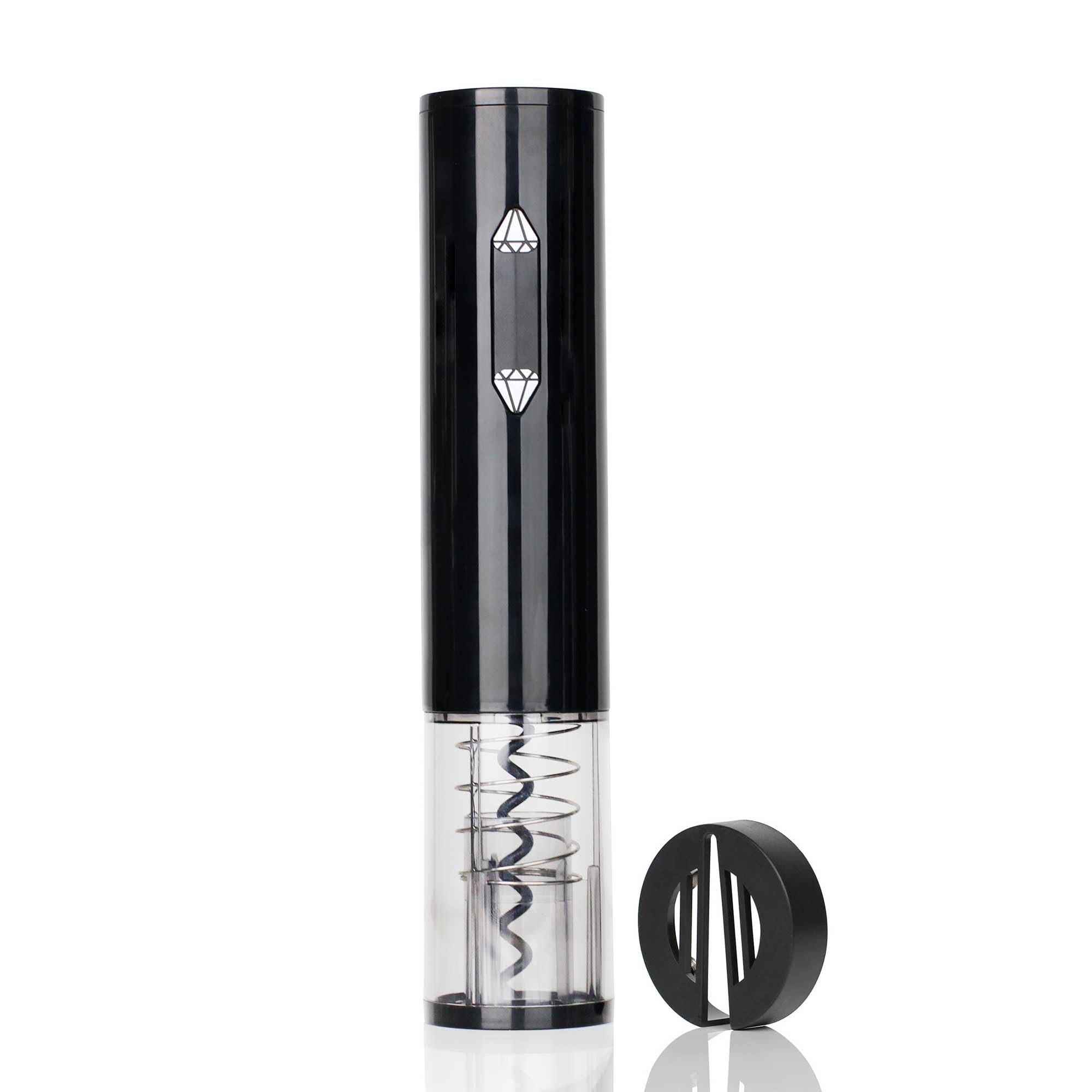 Brentwood Portable Electric Wine Bottle Opener with Foil Cutter, Black