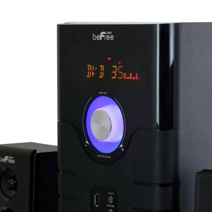 beFree Sound BFS-500 5.1 Channel Bluetooth Surround Sound Speaker System, Blue