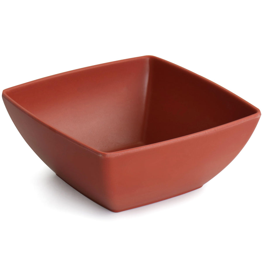 Gibson Home Grayson 12-Piece Square Melamine Dinnerware Set, Service for 4, Orange