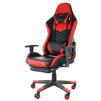Gamefitz GF-2002 Ergonomic Gaming Chair – Adjustable High-Back Racing-Style Office Chair (Black & Red)