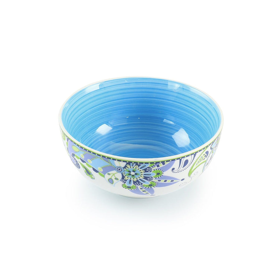 Elama Blue Crush 16 Piece Round Porcelain Dinnerware Set, Service for 4