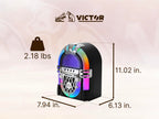 VICTOR VDTJ-1000 Mini Bluetooth Jukebox – Multicolor LED Lighting, Rechargeable Battery, USB/SD/Aux Wireless Stereo Speaker