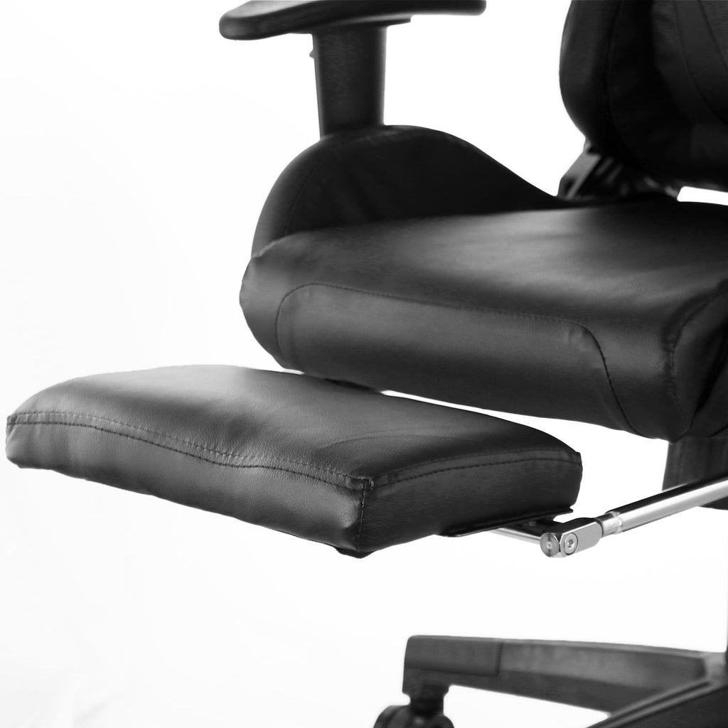 Gamefitz GF-2001 Ergonomic Gaming Chair – Adjustable High-Back PU Leather Racing-Style Office Chair (Black)