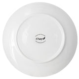 Elama Professional 12-Piece 10.5in Porcelain Dinner Plate Set, White