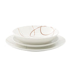 Elama Sydney 18-Piece Porcelain Dinnerware Set – White Elegant Service for 6